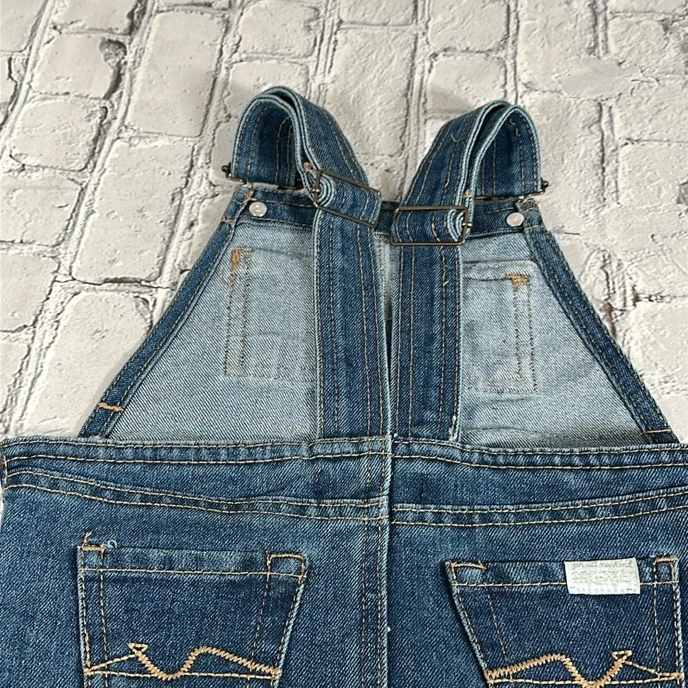7 For All Mankind 7FAM Blue Jean Denim Overall Jumper Dress size 18 months